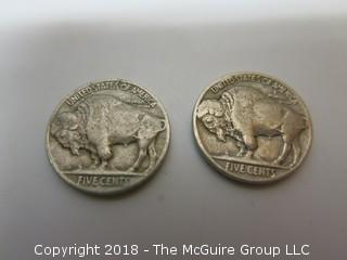 COLLECTION OF 6 BUFFALO NICKELS 