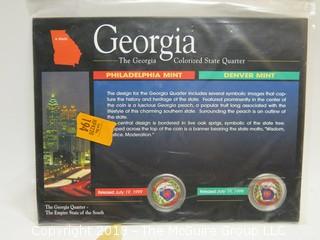 1999 GEORGIA COLORIZED STATE QUARTER 