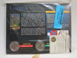 1999 GEORGIA COLORIZED STATE QUARTER 