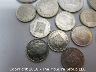 COLLECTION OF FOREIGN COINS INCLUDING SOUTH AMERICAN