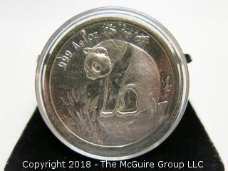 1993 PANDA SILVER 1 TR OZ COIN