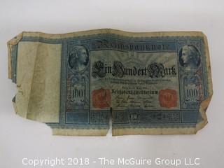 COLLECTION OF BANK NOTES INCLUDING INDIA, FRANCE, BAHAMAS, URUGUAY AND GERMANY  