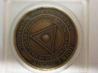 JOHN McCAIN MASONIC MEDALLION