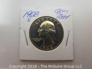 1968 S GEM PROOF U S SILVER QUARTER (NOTE: DESCRIPTION EDITED 2.11.18)