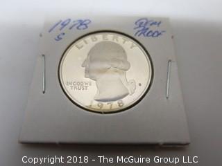 1978 S GEM PROOF U S SILVER QUARTER (NOTE: DESCRIPTION EDITED 2.11.18)