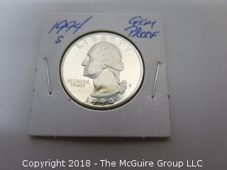 1994 S GEM PROOF U S SILVER QUARTER (NOTE: DESCRIPTION EDITED 2.11.18)