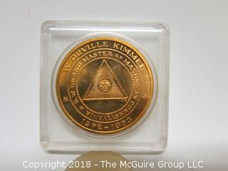 W. ORVILLE KIMMEL MASONIC MEDALLION