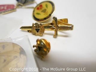 ECLECTIC COLLECTION INCLUDING MEN'S RING, TIE CLASP AND PINS 