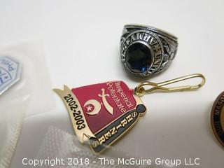 ECLECTIC COLLECTION INCLUDING MEN'S RING, TIE CLASP AND PINS 