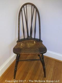 Windsor side chair with rope seat