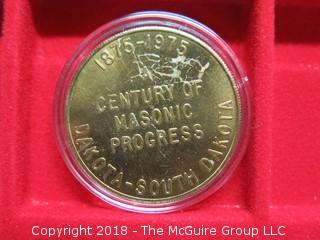 1875-1975; A CENTURY OF MASONIC PROGRESS MEDALLION