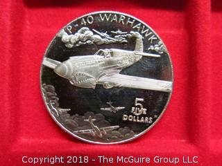 1991 MARSHALL ISLANDS: P-40 WARHAWK - 5 DOLLARS 