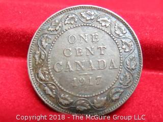 COLLECTION OF 8 CANADIAN LARGE PENNIES:  (3) 1859, (2) 1882, 1913, (2) 1917