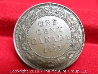 COLLECTION OF 8 CANADIAN LARGE PENNIES:  (3) 1859, (2) 1882, 1913, (2) 1917