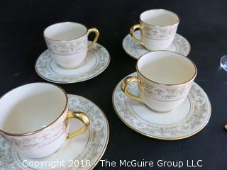 Collection including set of 4 Lenox cups and saucers, and stemware