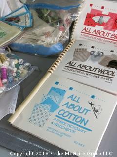 Assortment of Craft, Sewing, and Needle Art Supplies