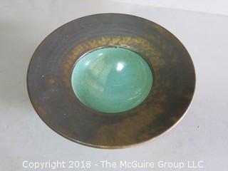 Glazed art pottery bowl; marked on base 