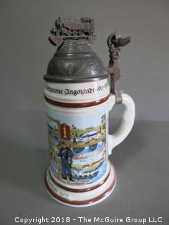 Stein with Train Ornamentation