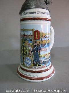 Stein with Train Ornamentation