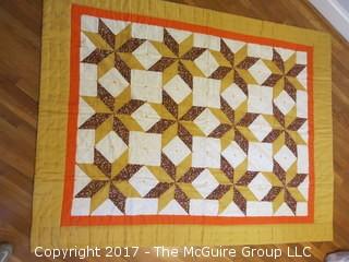 1970's machine made quilt; 58 x 77"