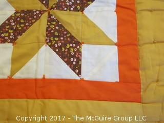 1970's machine made quilt; 58 x 77"