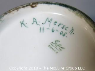 Hand Painted Urn; signed K. A. Mersch; France 