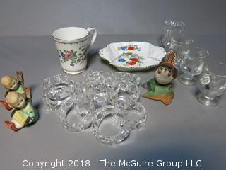 Eclectic collection including glassware and figurines