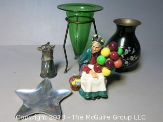 Collection including Nambe star and Royal Doulton figurine