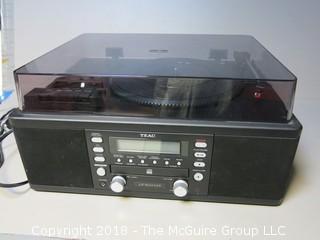 TEAC CD Recorder with Turntable/Cassette Player; Model LP-R550 USB