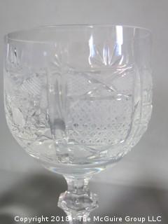 Assorted glass stemware 