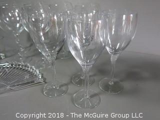 Assorted glass stemware 