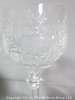 Assorted glass stemware 