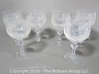 Assorted glass stemware 