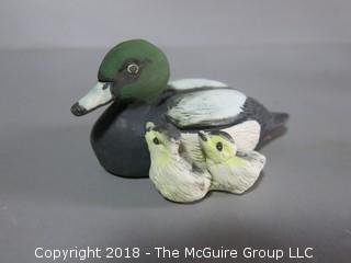 Porcelain waterfowl; marked Brian Scaup, USA