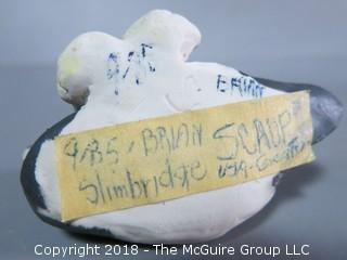 Porcelain waterfowl; marked Brian Scaup, USA