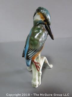 Kingfisher porcelain bird by Goebels, W. Germany 