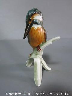 Kingfisher porcelain bird by Goebels, W. Germany 