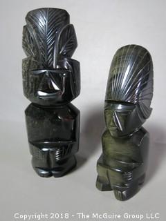 Figural Stone Carvings, obsidium (?)