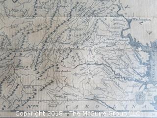 Historical map of Virginia; published by Thomas and Andrews, Boston; circa early 19th c; Image Size 6 x 7 1/2" 