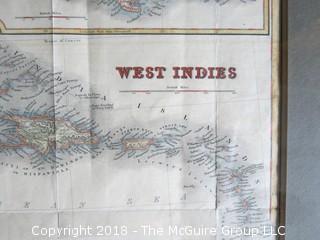 Historical map of the West Indies; Jn. Johnstone, England; Image Size 12 x 14 1/2"