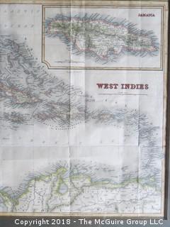 Historical map of the West Indies; Jn. Johnstone, England; Image Size 12 x 14 1/2"