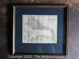 Historical map of the West Indies; numbered "XXII". (London: Printed for Longman, Rees, Orme, Brown and Green, 1830) Contributor: Hall, Sidney; circa 1828; Image Size 7 1/2 x 9"