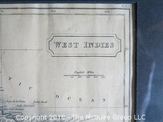 Historical map of the West Indies; numbered "XXII". (London: Printed for Longman, Rees, Orme, Brown and Green, 1830) Contributor: Hall, Sidney; circa 1828; Image Size 7 1/2 x 9"