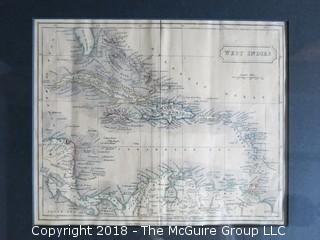 Historical map of the West Indies; numbered "XXII". (London: Printed for Longman, Rees, Orme, Brown and Green, 1830) Contributor: Hall, Sidney; circa 1828; Image Size 7 1/2 x 9"