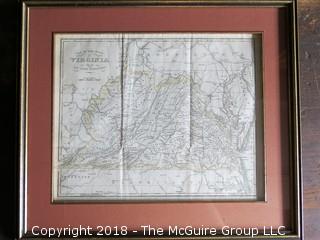 Historical map of Virginia; pre-Civil War; Image Size 11 x 13 1/2"