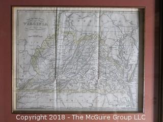 Historical map of Virginia; pre-Civil War; Image Size 11 x 13 1/2"