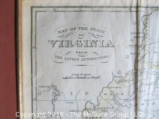 Historical map of Virginia; pre-Civil War; Image Size 11 x 13 1/2"