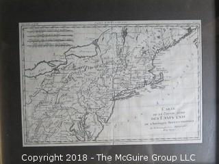 Historical map of North America; circa 1783; Paris and Isle de Fer. Relief shown pictorially. LC Maps of North America, 1750-1789; Contributor: Bonne, Rigobert; Image Size 9 x 12"
