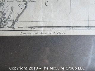 Historical map of North America; circa 1783; Paris and Isle de Fer. Relief shown pictorially. LC Maps of North America, 1750-1789; Contributor: Bonne, Rigobert; Image Size 9 x 12"
