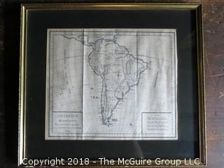 Historical map of South America:  Amerique Meridionale Pour Servir a la Geographie de la Science de l'Histoire; 1804; drawn by D.L. Contant; engraved by Tardieu l'Aine; Image Size 12 x 12"